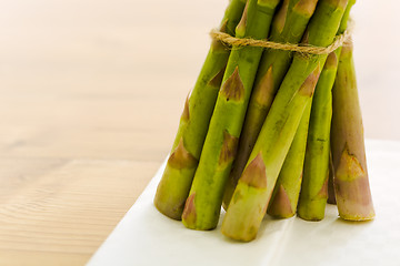 Image showing Pile of asparagus