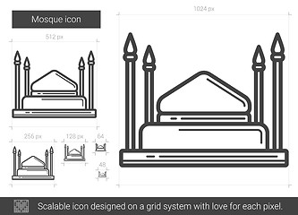 Image showing Mosque line icon.