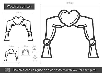 Image showing Wedding arch line icon.