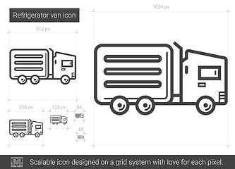 Image showing Refrigerator van line icon.