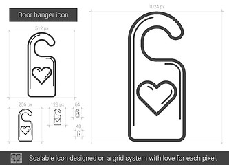 Image showing Door hanger line icon.