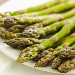 Image showing Pile of asparagus