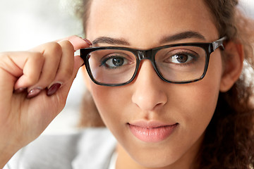 Image showing portrait of african american woman in glasses