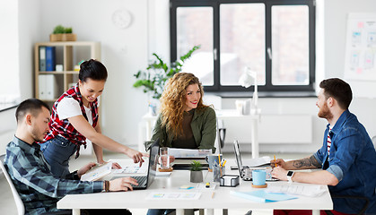 Image showing creative team working on user interface at office