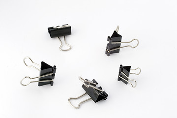 Image showing Five Paper Clips