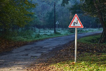 Image showing Rural road in the woods