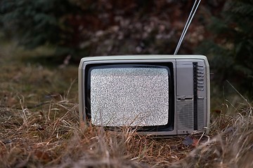 Image showing TV no signal in grass