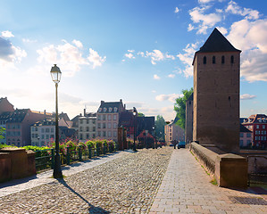 Image showing Pont Couverts in Strasbourg