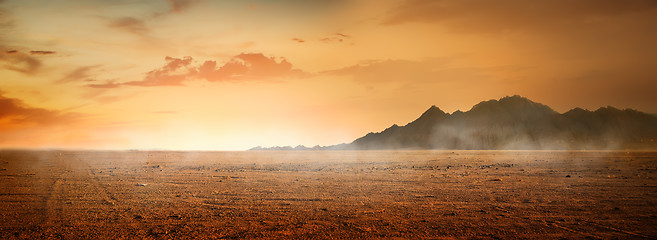 Image showing Desert and mountains