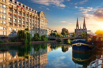 Image showing Strasbourg at sunrise