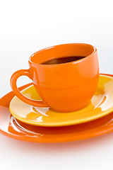 Image showing Orange coffee cup