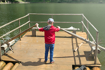 Image showing Boy in the raft