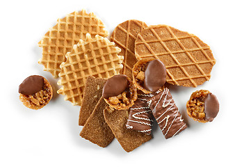 Image showing various waffles and cookies
