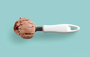 Image showing chocolate ice cream scoop