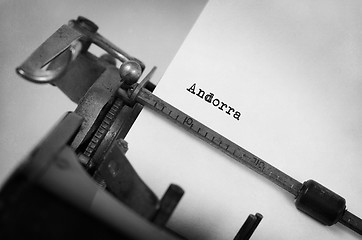 Image showing Old typewriter - Andorra