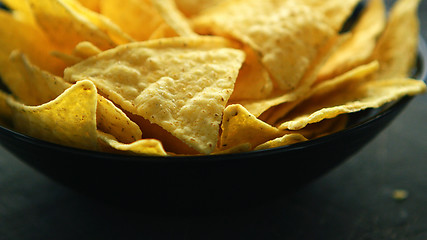 Image showing Closeup of golden chips