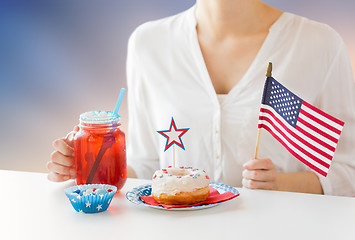 Image showing woman celebrating american independence day