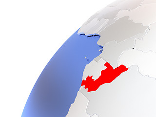 Image showing Congo on modern shiny globe