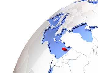 Image showing Cyprus on modern shiny globe