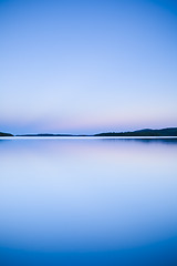 Image showing Sunset at lake