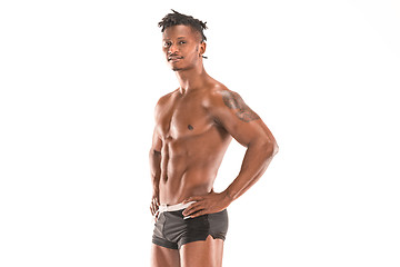 Image showing Fit young man with beautiful torso isolated on white background