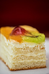 Image showing Colorful fruit supcake