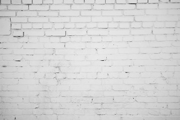 Image showing White brick wall