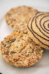 Image showing Nut cookies closeup