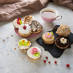 Image showing Different cakes composition