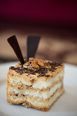 Image showing Walnut and chocolate cake