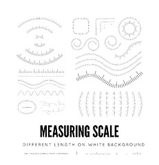 Image showing Measuring rulers of different scale, length and shape. Vector elements