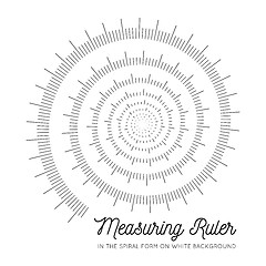 Image showing Measuring rulers In the form of a spiral