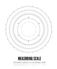 Image showing Measuring rulers of different scale, length and shape. Vector elements