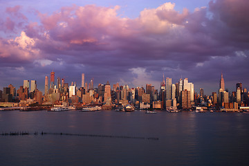 Image showing Manhattan Skyline from NewJersey, New York City