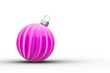 Image showing pink Christmas ball isolated on white background