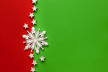 Image showing Christmas decoration background with complementary colors
