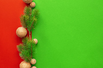 Image showing Christmas decoration background with complementary colors