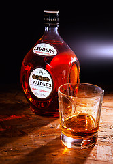 Image showing Bottle of Lauders whisky
