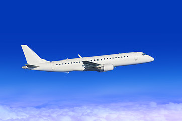 Image showing White aircraft in sky