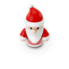 Image showing small Santa Claus figure from above