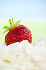 Image showing Strawberry and whipped cream