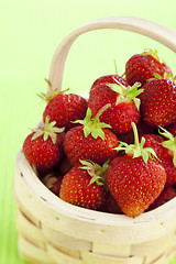 Image showing basket full of strawberries