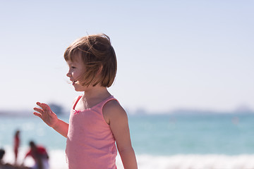 Image showing little cute girl at beach