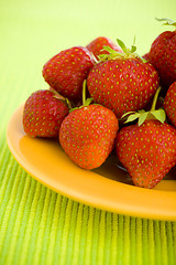 Image showing Pile of strawberries