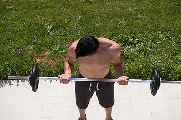 Image showing man doing morning exercises