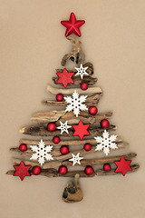 Image showing Christmas Driftwood Tree Abstract  