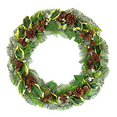 Image showing Natural Winter and Christmas Wreath