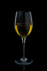 Image showing White wine glass