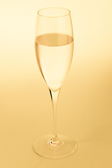 Image showing Golden champagne glass