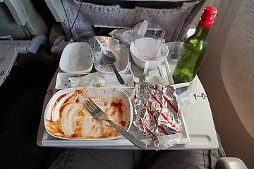 Image showing Airline food consumed